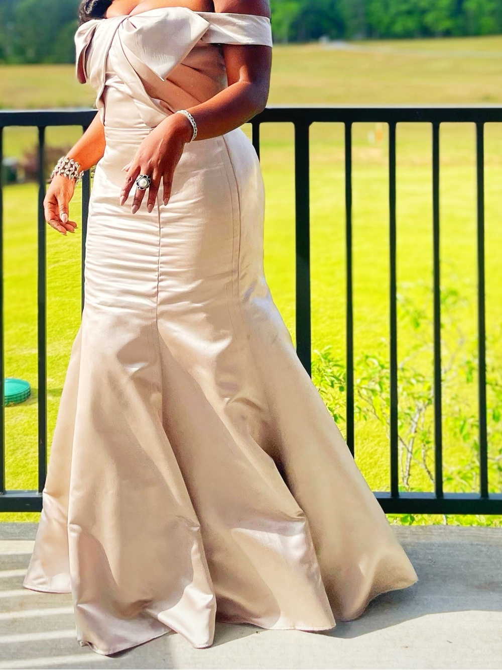 Elegant Satin Mermaid Skirt - Cream
